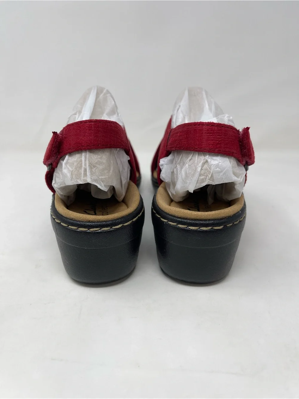 Clarks Collection Merliah Echo Red‎ Sandals Womens Size 8 New Comfort